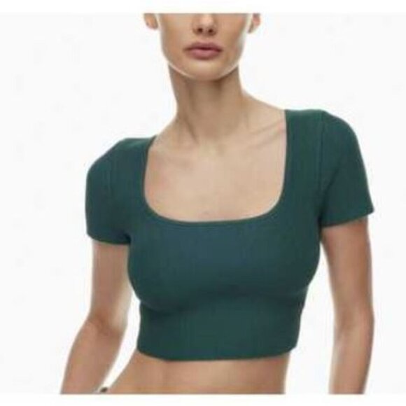 OQQ Tops - OQQ Square Neck Ribbed Crop Top